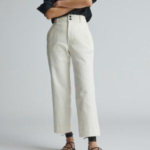 Everlane - The Organic Straight-Leg Pant , Bone, size 6